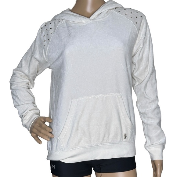 Juicy Couture off white pullover w/ gold studs, small - Picture 1 of 7